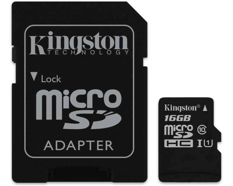 KINGSTON UHS-I MicroSDHC 16GB 80R class 10 SDCS/16GB + adapter