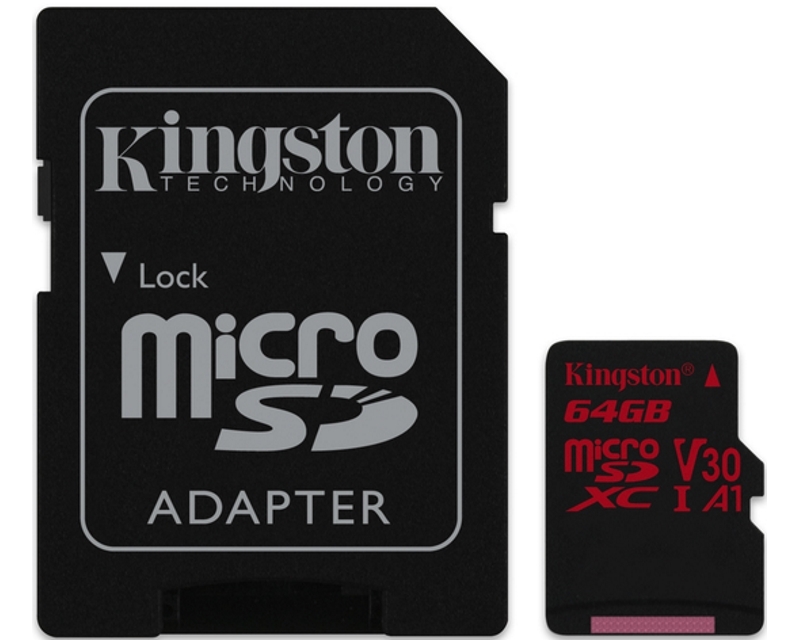 KINGSTON UHS-I U3 MicroSDXC 64GB V30+ Adapter SDCR/64GB React
