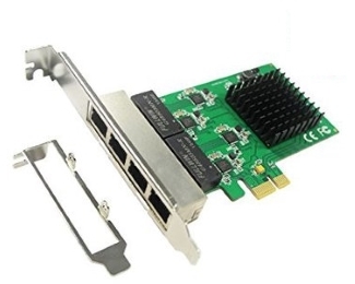 E-GREEN PCI-Express kontroler 4-port Gigabit Ethernet