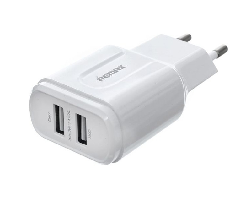 REMAX RP-U22 Dual USB 2.4A Fast Charging punjac beli