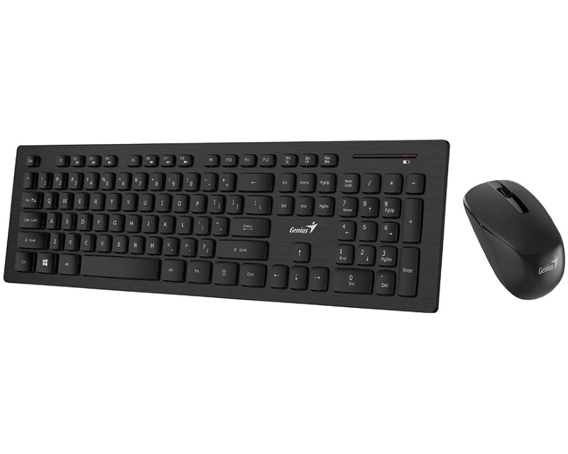 GENIUS SlimStar 8008 Wireless USB YU crna tastatura+ miš - Klikni na sliku da zatvoriš