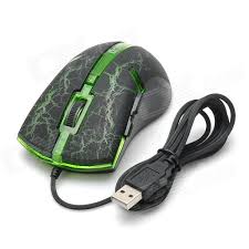 FC-5160 USB 2.0 Wired Optical 3200dpi Gaming Mouse green