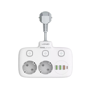 LDNIO SE2435 Kabl naponski produžni 2x šuko + 3x USB-A + 1x USB-C