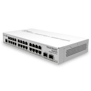 MIKROTIK (CRS326-24G-2S+IN) RouterOS L5 ili SwitchOS 24x GigE, 2xSFP+, dual boot desktop case switch