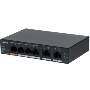 DAHUA CS4006-4GT-60 6-Port Cloud Managed Desktop Gigabit Switch with 4-Port PoE