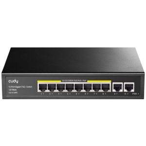 CUDY GS1010PE 10-Port Gigabit PoE+ Switch