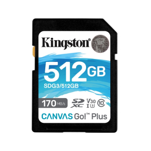 KINGSTON U3 V30 SDXC 512GB Canvas Go Plus 170R C10 UHS-I SDG3/512GB