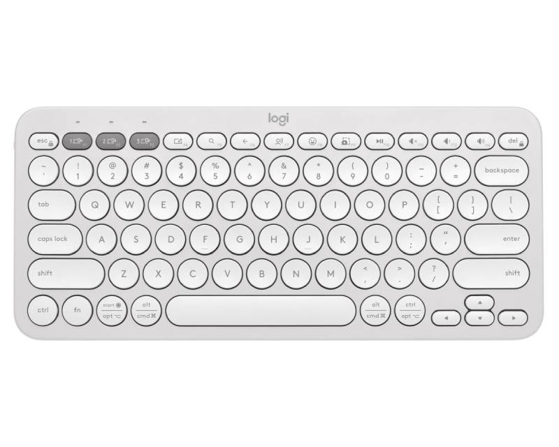 LOGITECH K380s Bluetooth Pebble Keys 2 US bela tastatura - Slika 2