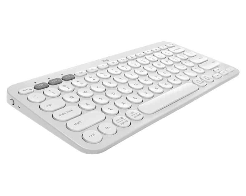 LOGITECH K380s Bluetooth Pebble Keys 2 US bela tastatura - Slika 3
