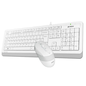 A4 TECH F1010 FSTYLER USB US bela tastatura + USB beli miš