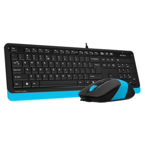 A4 TECH F1010 FSTYLER USB US plava tastatura + USB plavi miš
