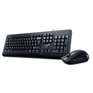 GENIUS KM-160 USB US crna tastatura+ USB crni miš
