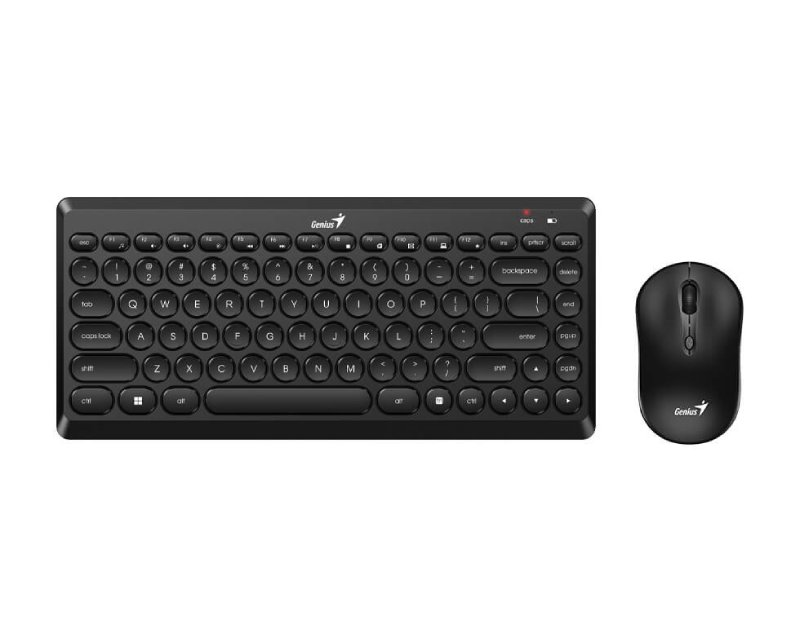 GENIUS LuxeMate Q8000 Wireless USB US crna tastatura + miš - Slika 2