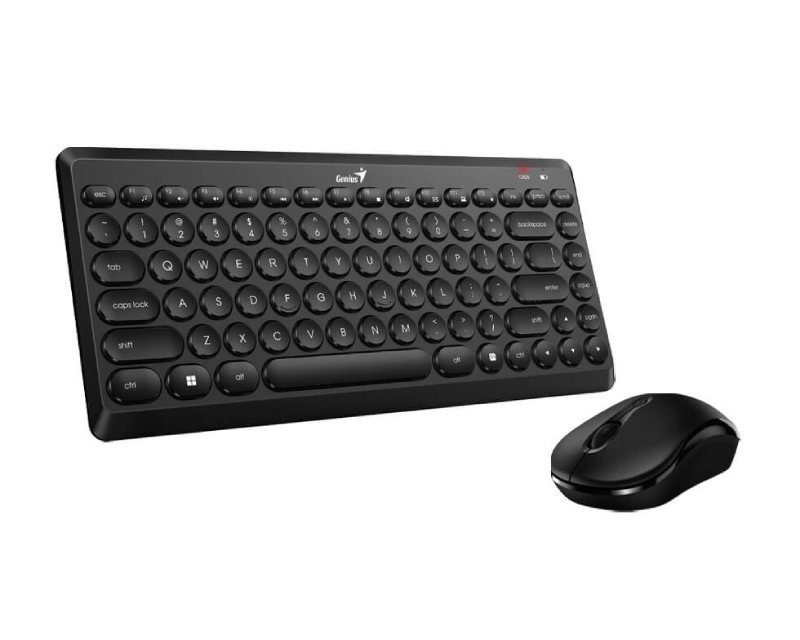 GENIUS LuxeMate Q8000 Wireless USB US crna tastatura + miš - Slika 3