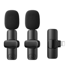 REMAX K10 Bežični mikrofon 2u1 lightning port crni