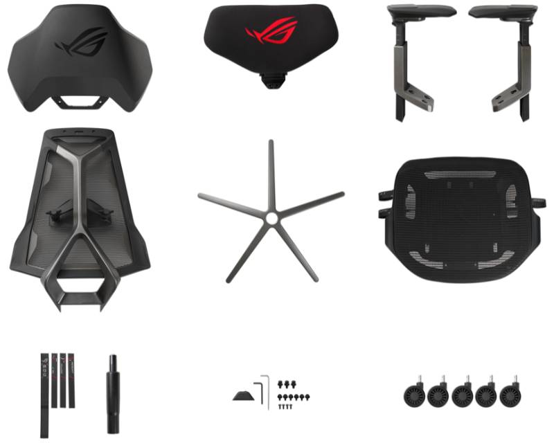 ASUS SL400 ROG DESTRIER Ergo Gaming stolica crna - Slika 5