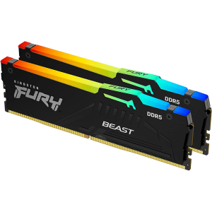 KINGSTON DIMM DDR5 64GB (2x32GB kit) 6000MT/s KF560C30BBEAK2-64 FURY Beast RGB Black EXPO