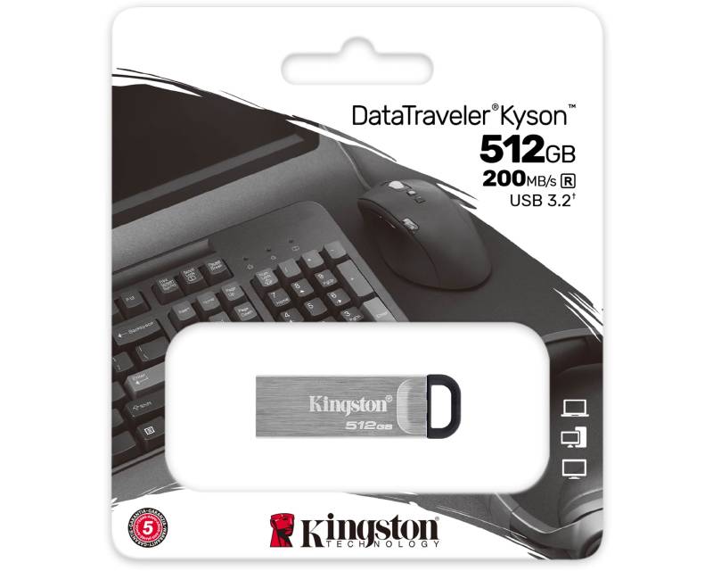 KINGSTON 512GB DataTraveler Kyson USB 3.2 flash DTKN/512GB sivi - Slika 2