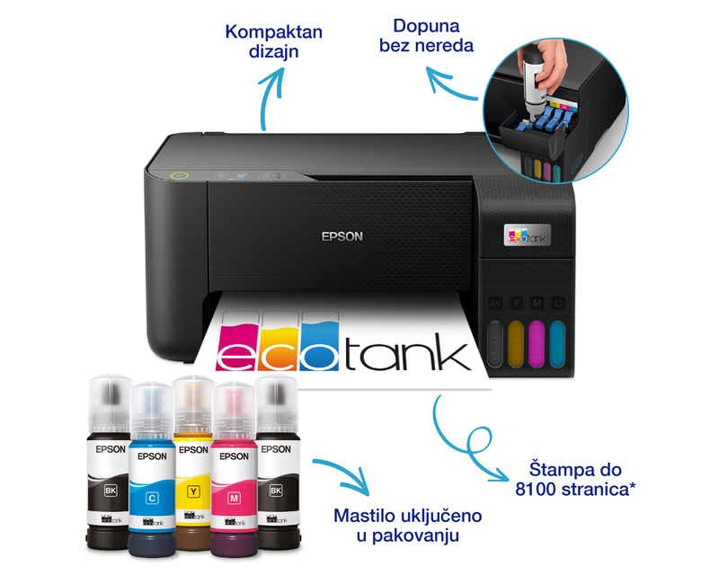 EPSON L3230 EcoTank ITS multifunkcijski inkjet štampač - Slika 2
