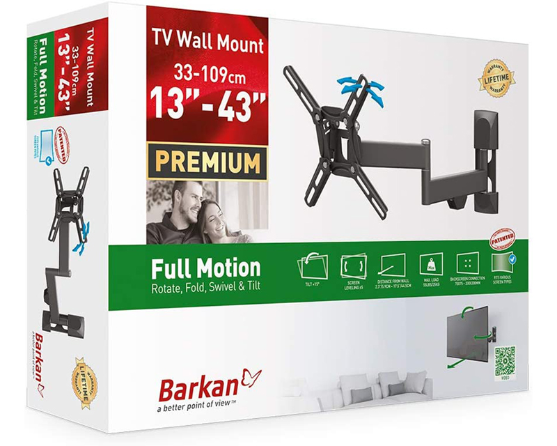 BARKAN 2400.B LCD TV zglobni zidni nosač do 43 inča - Slika 2