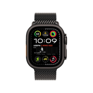 APPLE Watch Ultra2 v2 Cellular 49mm Black Titanium Case with Black Titanium Milanese Loop - M (mx5u3se/a)