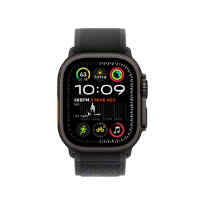 APPLE Watch Ultra2 v2 Cellular 49mm Black Titanium Case with Black Trail Loop - M/L (mx4v3se/a)