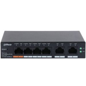 DAHUA CS4006-4ET-60 6-Port Cloud Managed Desktop Switch with 4-Port PoE
