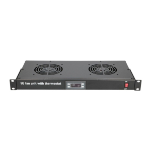 MAXPRO LINE Ventilacioni panel-polica, dva ventilatora i termostat, 1U