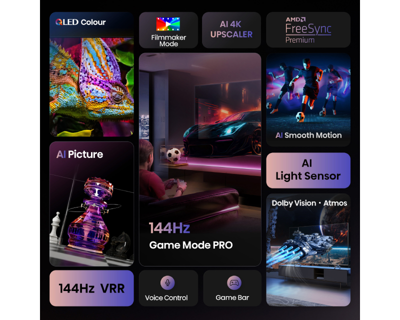 HISENSE 100 inča 100E7Q PRO QLED 4K UHD Smart TV - Slika 2