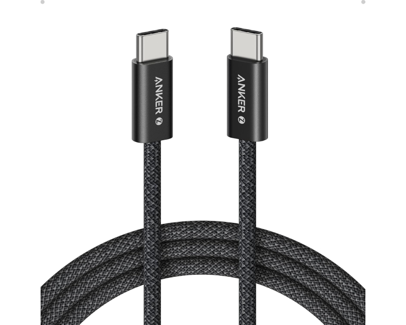 ANKER Zolo USB tip-C kabl M/M 1.8m, za Apple, super brzo punjenje 240W/480Mbps, pleteni, crni - Slika 3