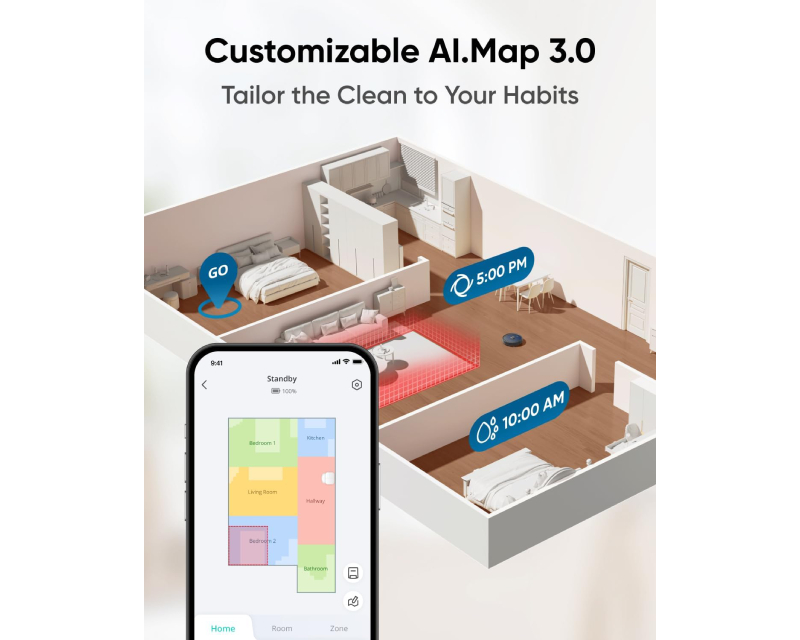 ANKER Eufy Omni X10 Pro MopMaster Robot Usisivač sa bazom beli - Slika 6
