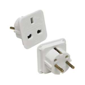 E-GREEN Adapter Euro utikač - UK utičnica bela