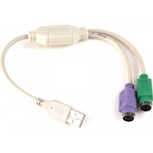 FAST ASIA Adapter USB (M) - 2xPS/2 za miša i tastaturu (F) beli