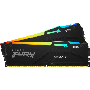 KINGSTON DIMM DDR5 64GB (2x32GB kit) 6400MT/s KF564C32BBEAK2-64 FURY Beast Black RGB EXPO
