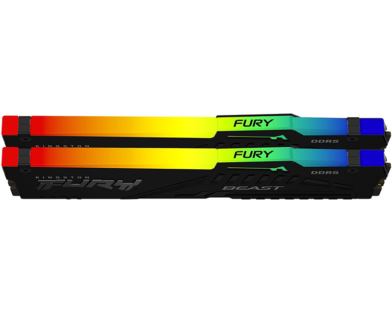 KINGSTON DIMM DDR5 64GB (2x32GB kit) 6400MT/s KF564C32BBEAK2-64 FURY Beast Black RGB EXPO - Slika 2