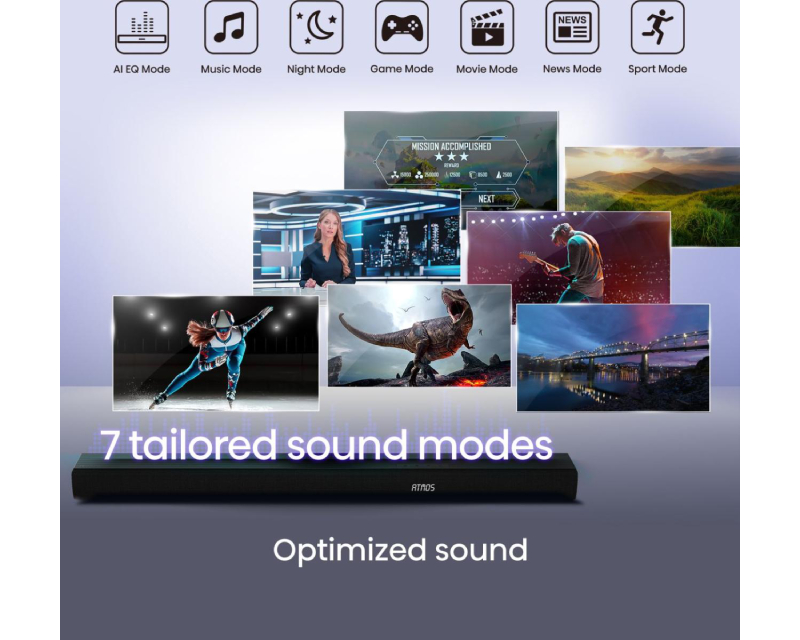 HISENSE AX5100Q Dolby Atmos soundbar sa bežičnim subwooferom crni - Slika 4