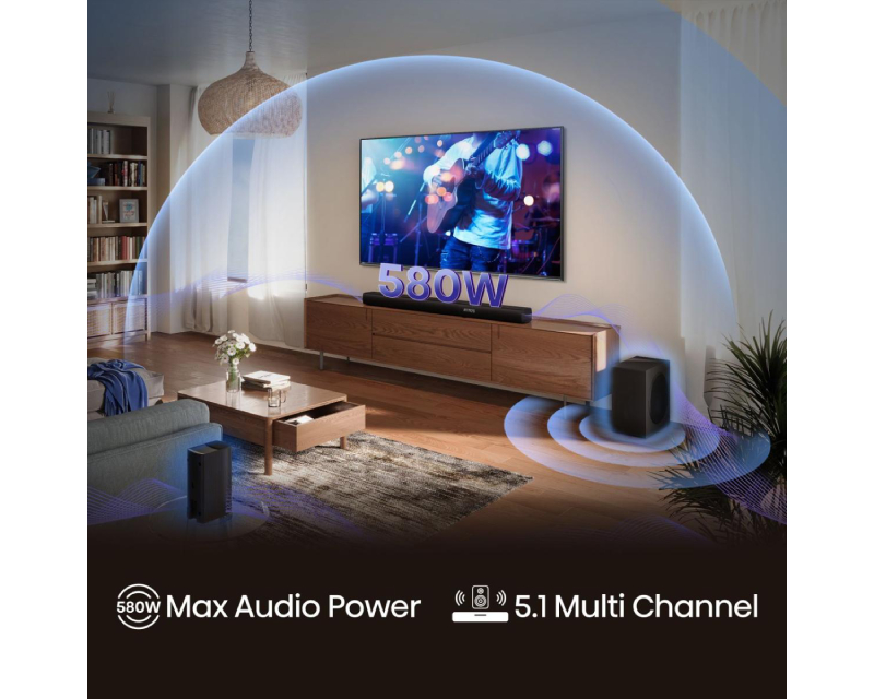 HISENSE AX5100Q Dolby Atmos soundbar sa bežičnim subwooferom crni - Slika 8