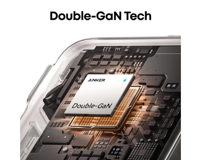 ANKER Nano 70W GaN zidni brzi punjač, 3-porta (2x USB-C i 1x USB-A) crni - Slika 2