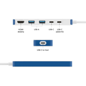 TARGUS HyperDrive Flex 5 Port USB-C Hub beli (HD4101BUGL)