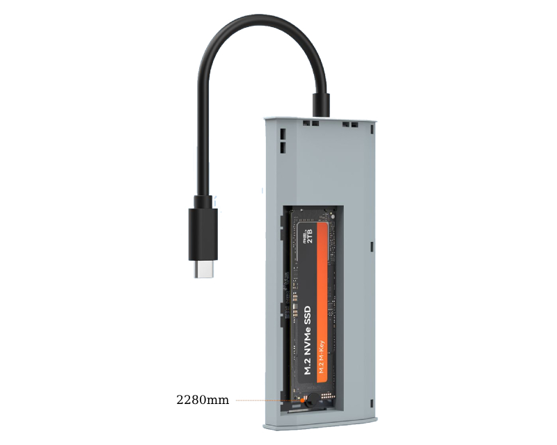MAIWO USB 3.2 Gen2 x 1 Tip-C 6 u 1 SATA &PCIe NvMe M.2 Kućište sa HDMI/PD/USB , KH1001 - Slika 2