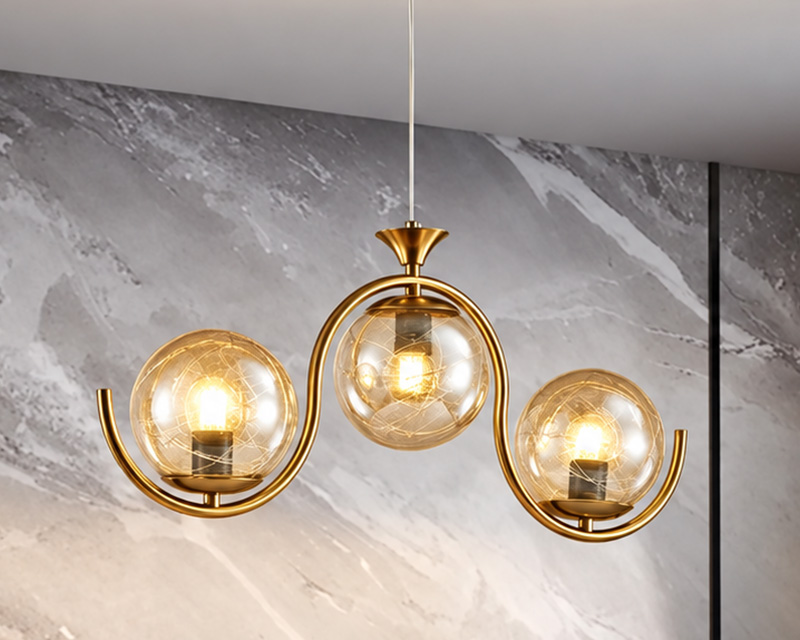 MARLUX 9637-3 viseći luster sa 3 kugle zlatni