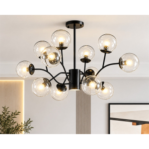 MARLUX 9638-8+4 viseći luster sa 12 kugli crni