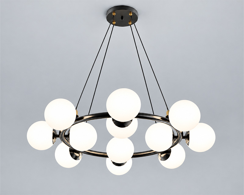 MARLUX 9649BK-20 viseći luster sa 20 kugli crni
