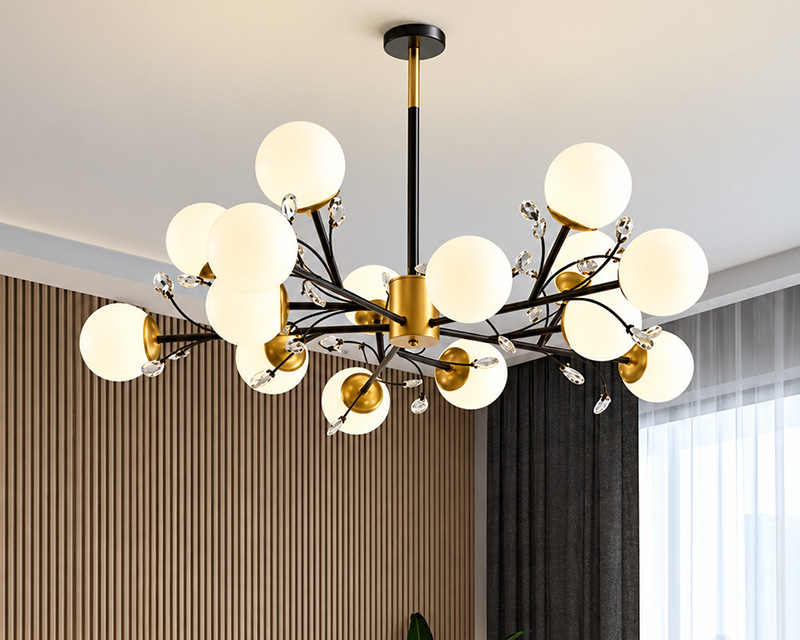 MARLUX 9660-15 viseći luster sa 15 kugli crni