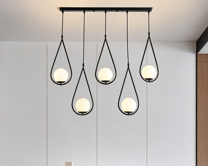 MARLUX 9672-5 viseći luster sa 5 kugli crni