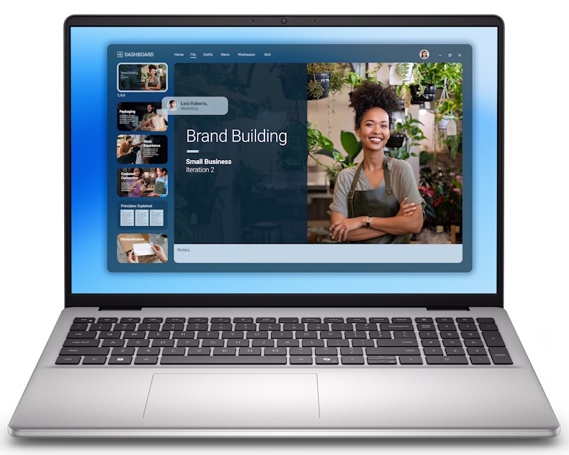 DELL OEM 16 DC16251 16 inch FHD+ Touch 300nits Core 5 120U 16GB 512GB SSD Backlit Win11Home metalni silver laptop - Slika 4
